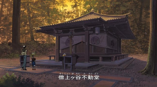First Meeting of Conan and Heiji at a Temple Gate